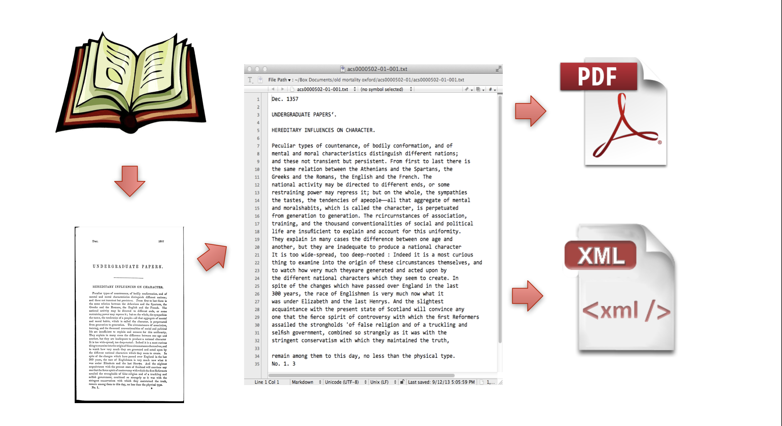 Text digitization process