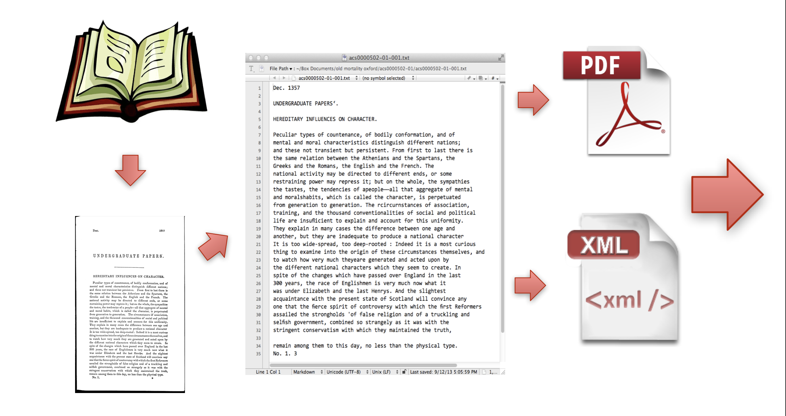 Text digitization process
