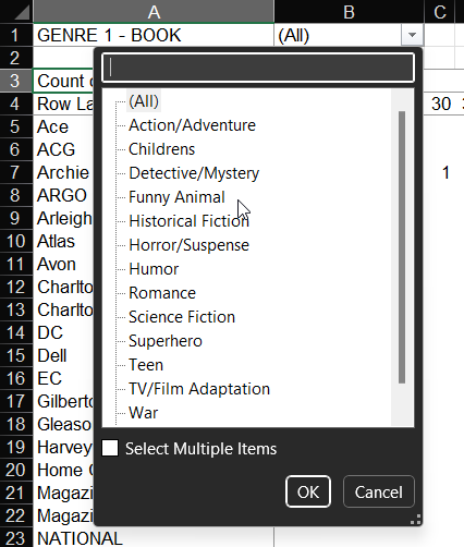 Genre filter added