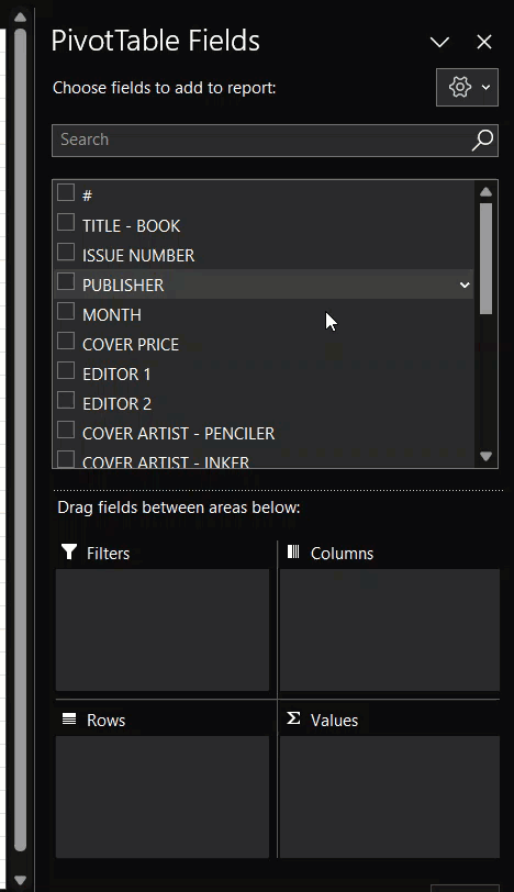 No. Pages - Book in Rows