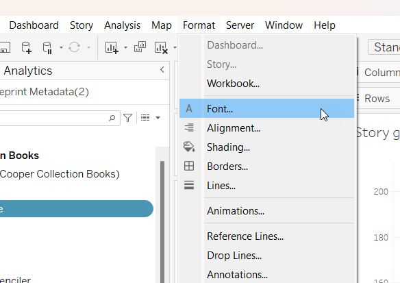 Open the Format menu