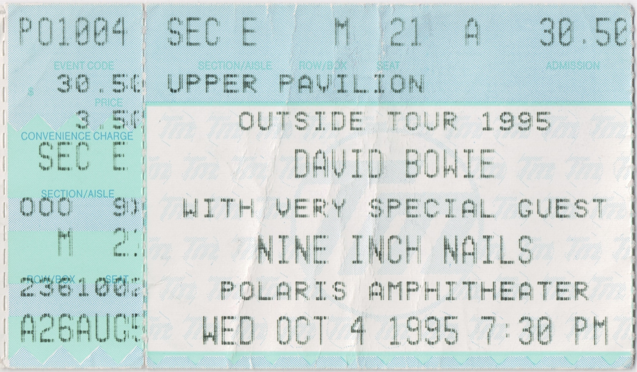 David Bowie 1995-10-04