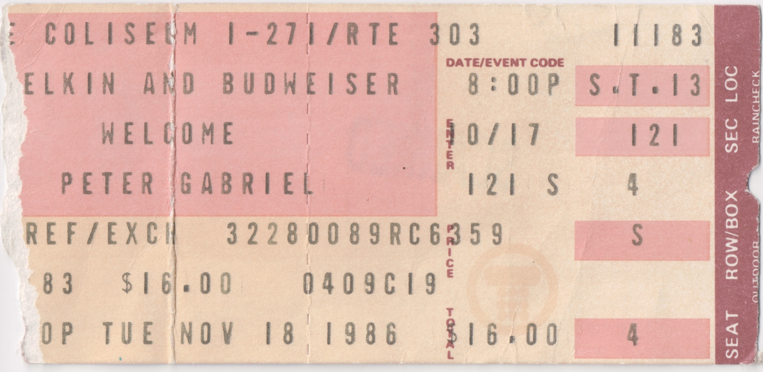 Peter Gabriel 1986-11-18