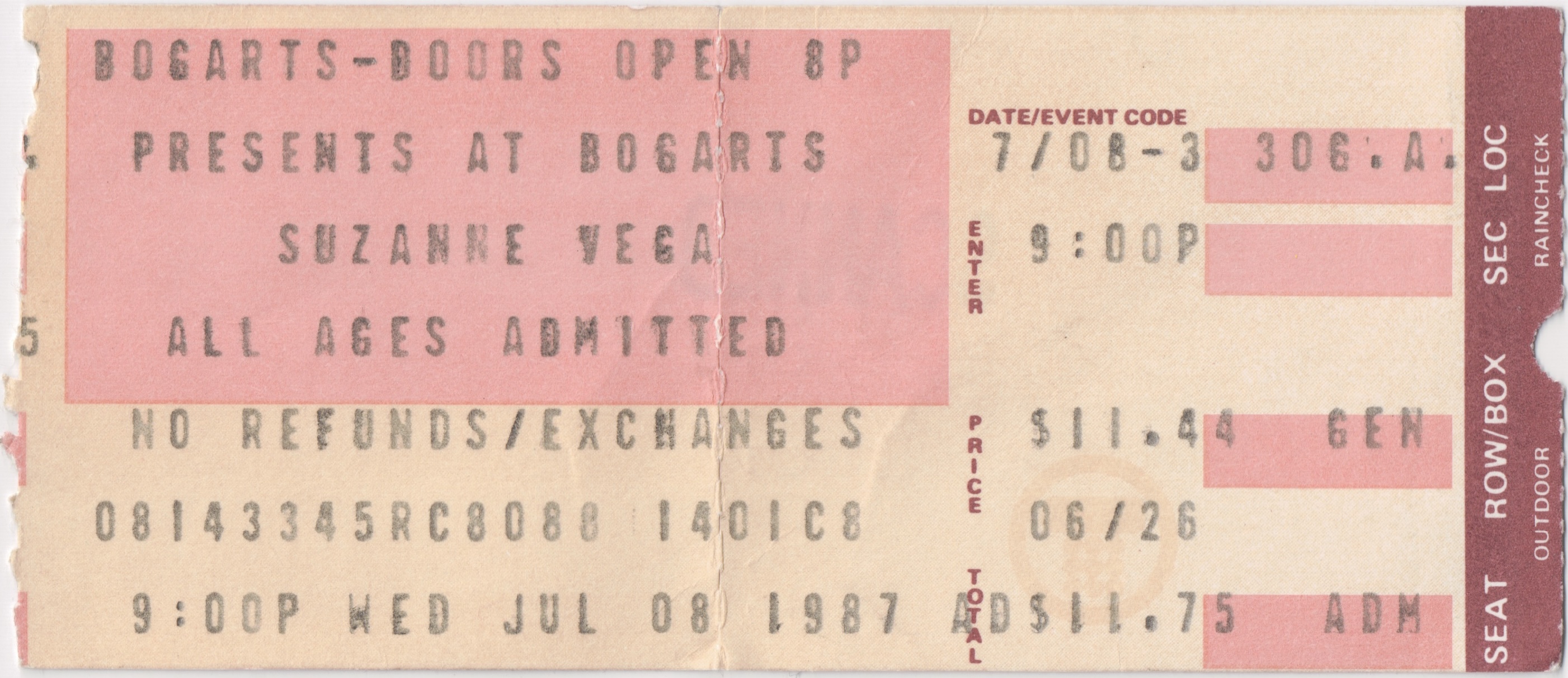 Suzanne Vega 1987-08-08