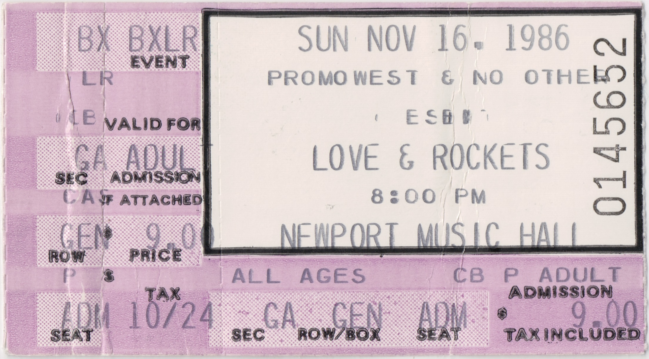 Love and Rockets 1986-11-16