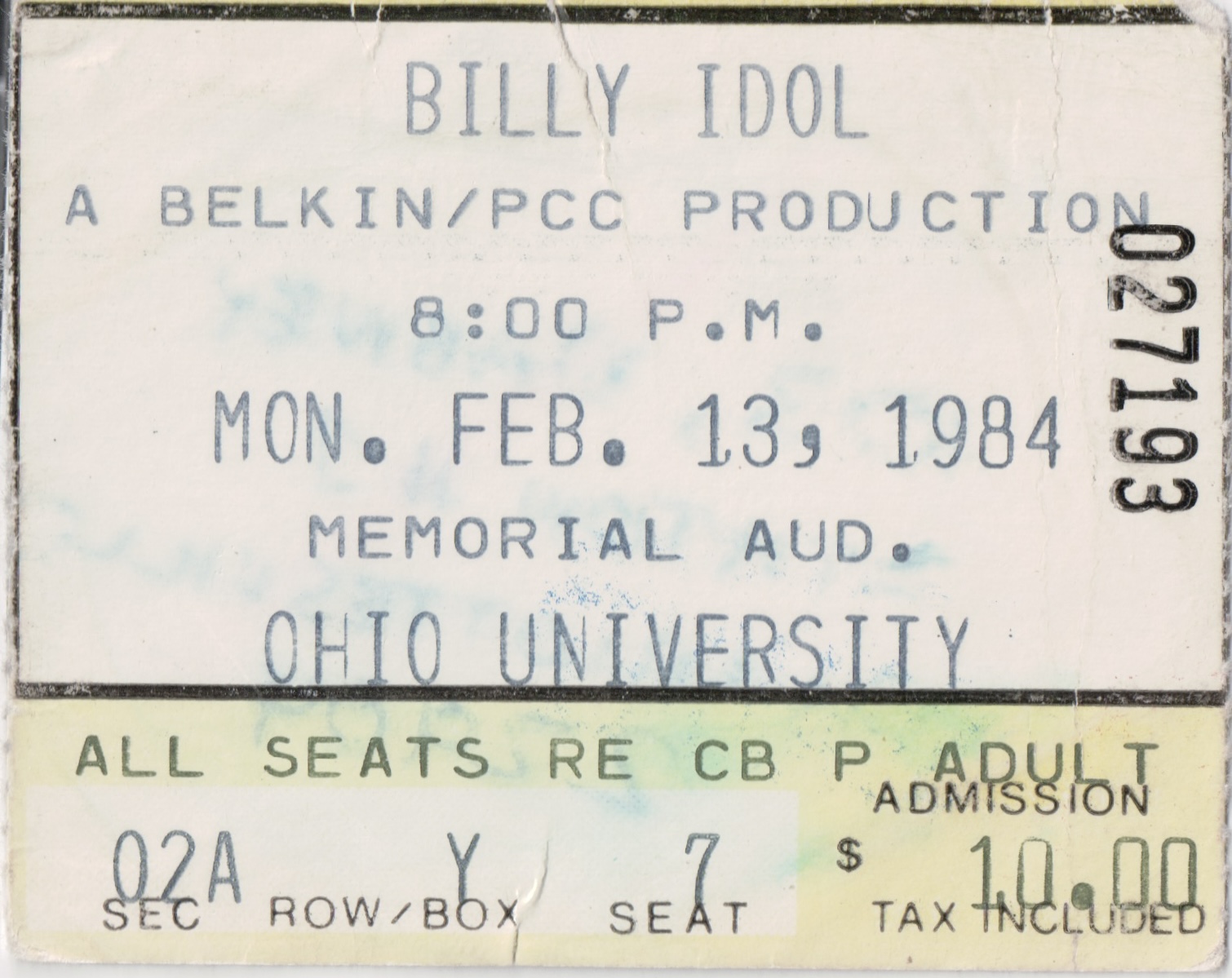 Billy Idol 1984-02-13