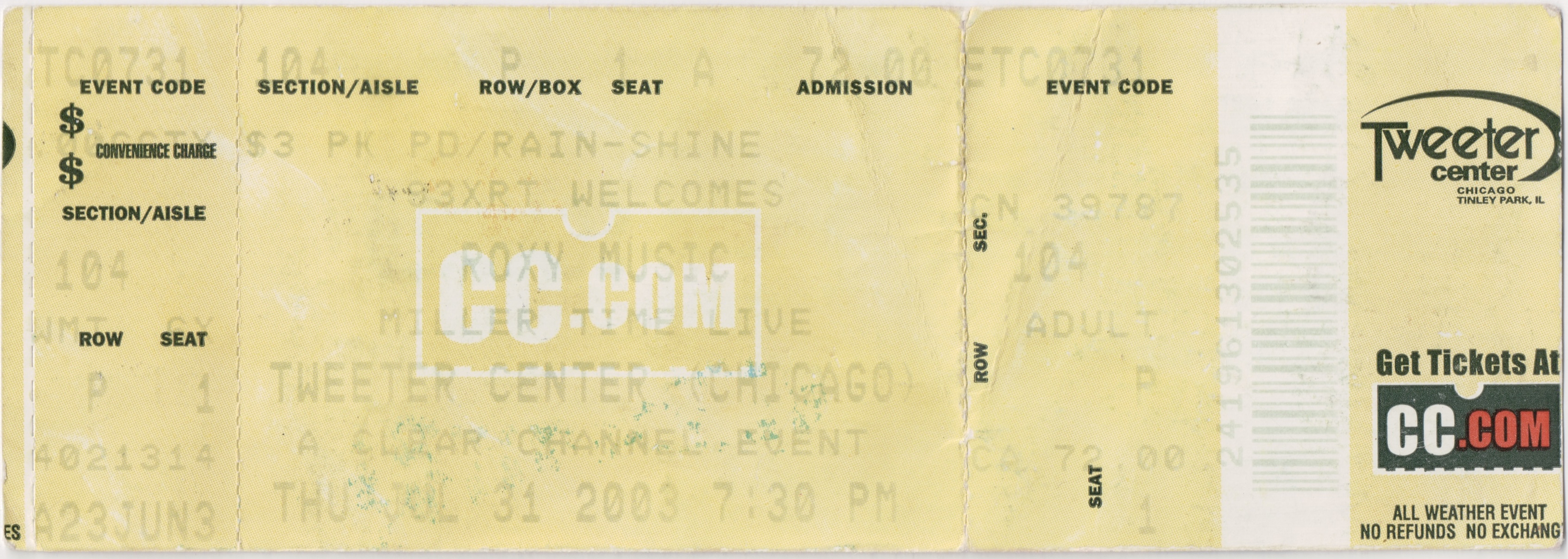 Roxy Music 2003-07-31