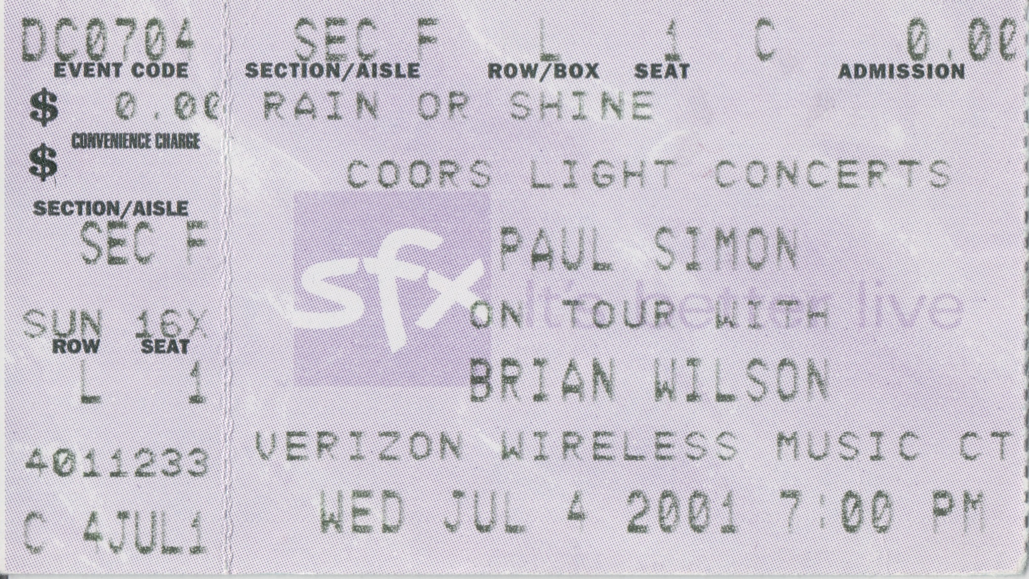 Paul Simon 2001-07-04